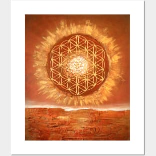 Sacred geometry - sun flower of life Posters and Art